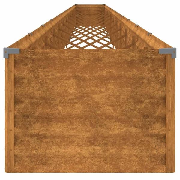 vidaXL Korotettu kukkalaatikko 1152x50x36 cm Corten teräs