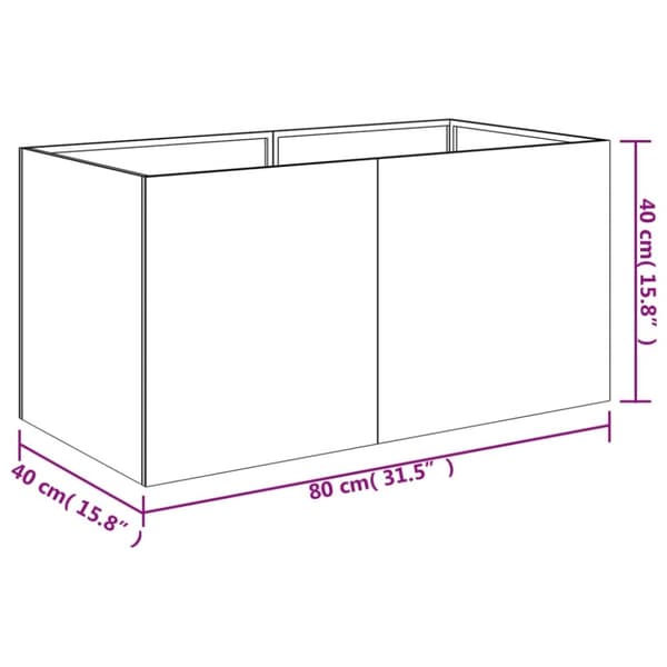 vidaXL plantekasse 80x40x40 cm cortenstål