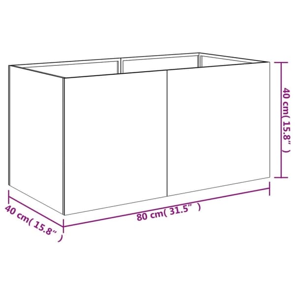 vidaXL plantekasse 80x40x40 cm cortenstål