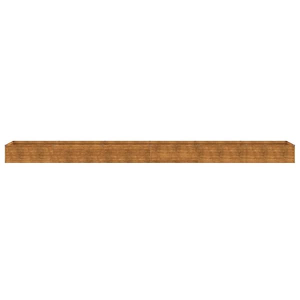 vidaXL Korotettu kukkalaatikko 580x50x36 cm Corten teräs