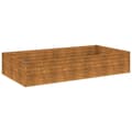 Pikkukuva 1 / 7: vidaXL Korotettu kukkalaatikko 195x100x36 cm Corten teräs