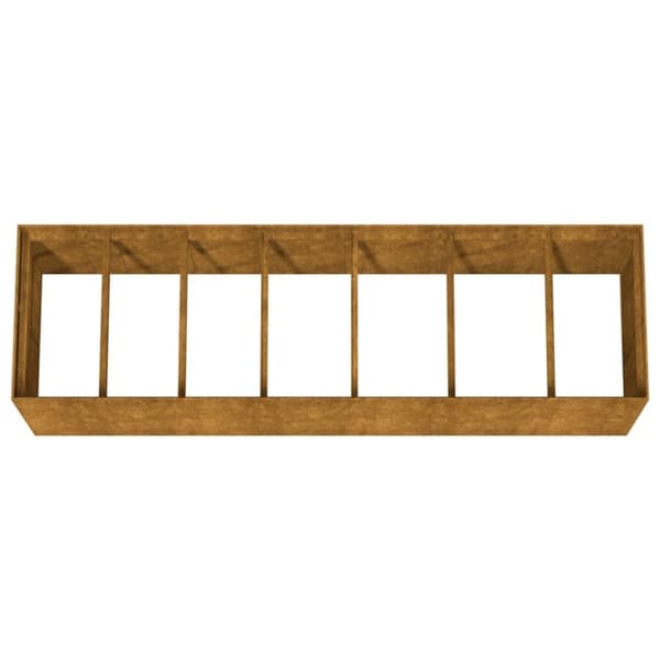 vidaXL Korotettu kukkalaatikko 280x80x80 cm Corten teräs