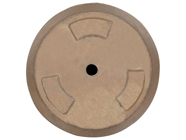 Blomsterkrukke Taupe Fiber Ler ø 24 cm Rund Havekrukke med Riller Frostsikker Design til Indendørs og Udendørs Plantekrukke