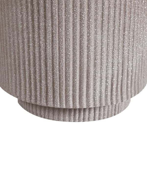 Blomsterkrukke Taupe Fiber Ler ø 24 cm Rund Havekrukke med Riller Frostsikker Design til Indendørs og Udendørs Plantekrukke