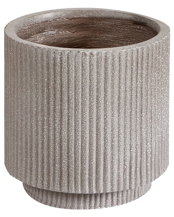 Blomsterpotte Taupe Fiberleire 24 x 24 x 24 cm Utendørs uteplass Hage
