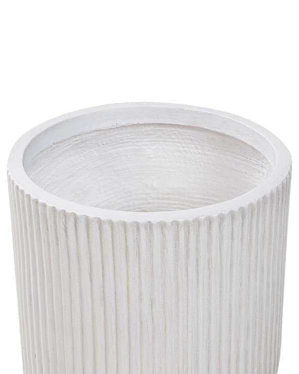 Blomsterpotte Hvit Fiberleire 24 x 24 x 24 cm Utendørs Uteplass Hage