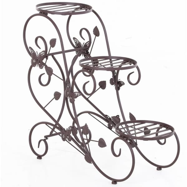 Rootz Plantetrappe - Plantestativ - Blomsterstativ - Metal - Bronze - 3 niveauer - 75 x 28 x 66 cm