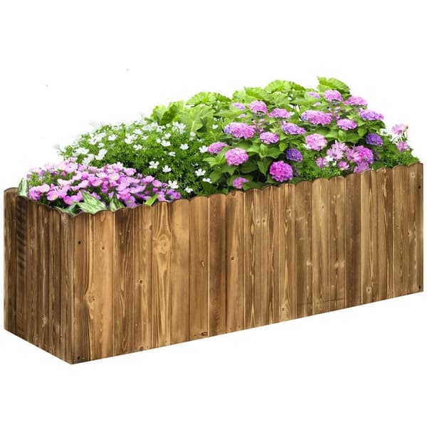 Rootz Højbed - Haveseng - Havesengeplante - Blomsterkasse - Urtepotte - Træ - 120 x 40 x 40 cm