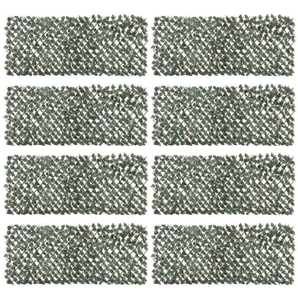 Rootz Växtvägg - Konstgjord växtvägg - 8 st Konstgjord växtvägg - UV-skydd - Sekretessskärm - Konstgjord häckväxt - 200L x 100W cm (Ovikt), 120L x 100