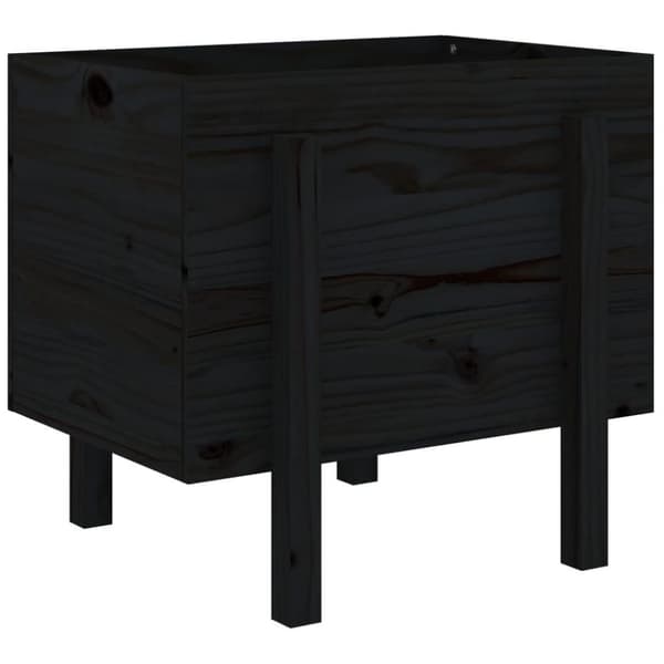 vidaXL Hageplantekasse svart 62x50x57 cm heltre furu