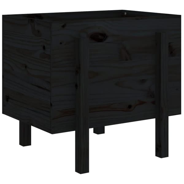 vidaXL Hageplantekasse svart 62x50x57 cm heltre furu