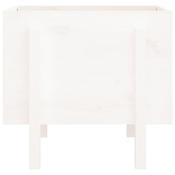 vidaXL plantekasse 62x50x57 cm massivt fyrretræ hvid