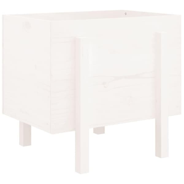 vidaXL plantekasse 62x50x57 cm massivt fyrretræ hvid