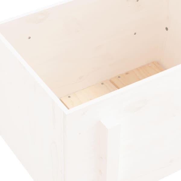 vidaXL plantekasse 62x50x57 cm massivt fyrretræ hvid
