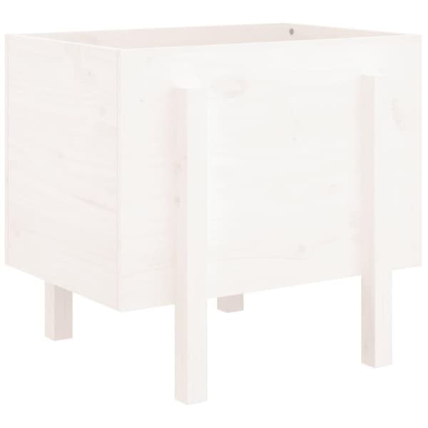 vidaXL plantekasse 62x50x57 cm massivt fyrretræ hvid