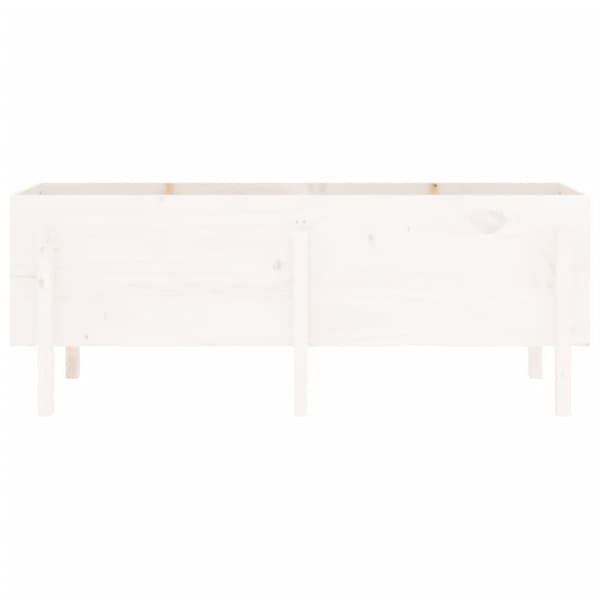 vidaXL Høybed for hage hvit 160x50x57 cm heltre furu