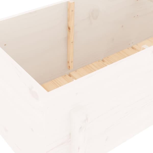 vidaXL Høybed for hage hvit 160x50x57 cm heltre furu