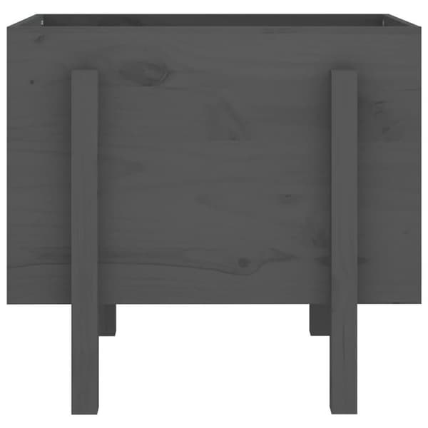 vidaXL Hageplantekasse grå 62x50x57 cm heltre furu