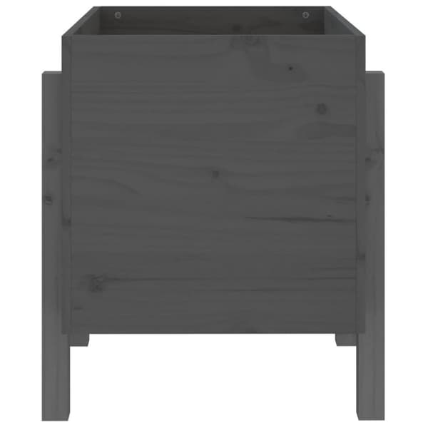 vidaXL Hageplantekasse grå 62x50x57 cm heltre furu