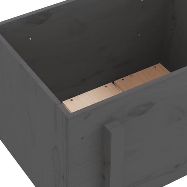 vidaXL Hageplantekasse grå 62x50x57 cm heltre furu