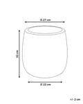 Miniatyrbillede 3 af 7: Plantekrukke Creamhvid Fiber Ler ø 27 cm Rund Havekrukke Design Stor Udendørs Krukke Frostsikker til Haven