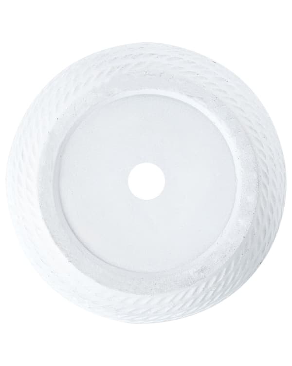 Plantekrukke Creamhvid Fiber Ler ø 27 cm Rund Havekrukke Design Stor Udendørs Krukke Frostsikker til Haven