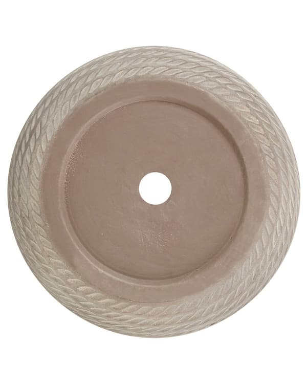 Plantekrukke Taupe Fiber Ler ø 27 cm Rund Havekrukke Design Stor Udendørs Krukke Frostsikker til Haven