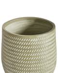 Miniatyrbillede 5 af 8: Plantekrukke Grøn Fiber Ler ø 39 cm Rund Havekrukke Design Stor Udendørs Krukke Frostsikker til Haven