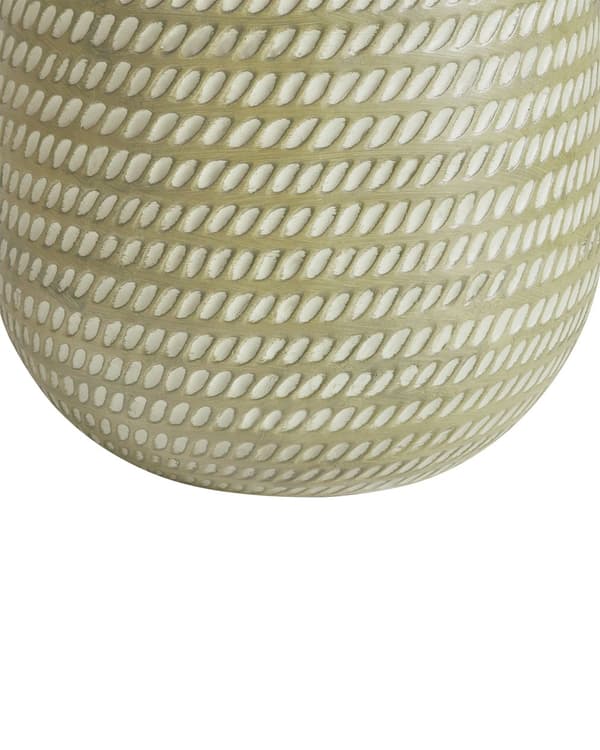 Plantekrukke Grøn Fiber Ler ø 39 cm Rund Havekrukke Design Stor Udendørs Krukke Frostsikker til Haven