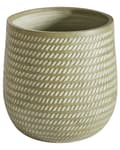 Miniatyrbillede 1 af 8: Plantekrukke Grøn Fiber Ler ø 39 cm Rund Havekrukke Design Stor Udendørs Krukke Frostsikker til Haven