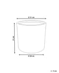 Miniatyrbillede 3 af 8: Urtepotte gyldenbrun fiberler ⌀ 31 cm rund haveurtepotte præget mønster