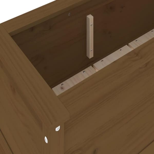 vidaXL Høybed for hage honningbrun 119,5x40x39 cm heltre furu