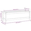 Miniatyrbilde 8 av 9: vidaXL Høybed for hage honningbrun 119,5x40x39 cm heltre furu