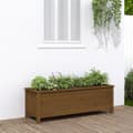 Miniatyrbilde 9 av 9: vidaXL Høybed for hage honningbrun 119,5x40x39 cm heltre furu