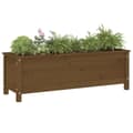 Miniatyrbilde 2 av 9: vidaXL Høybed for hage honningbrun 119,5x40x39 cm heltre furu