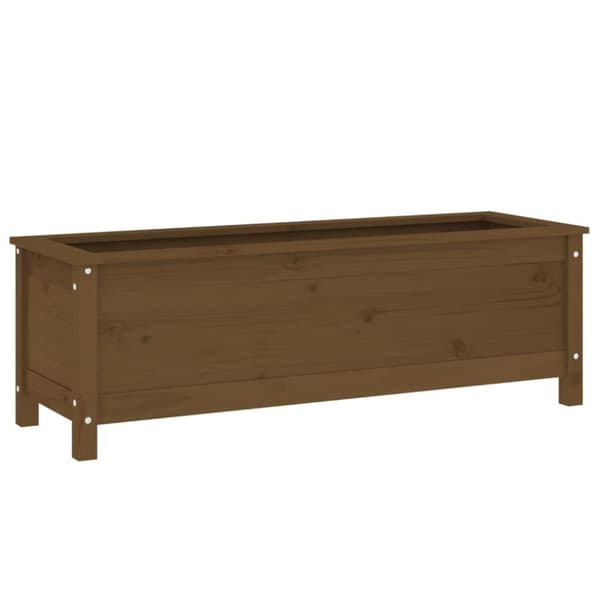 vidaXL Høybed for hage honningbrun 119,5x40x39 cm heltre furu