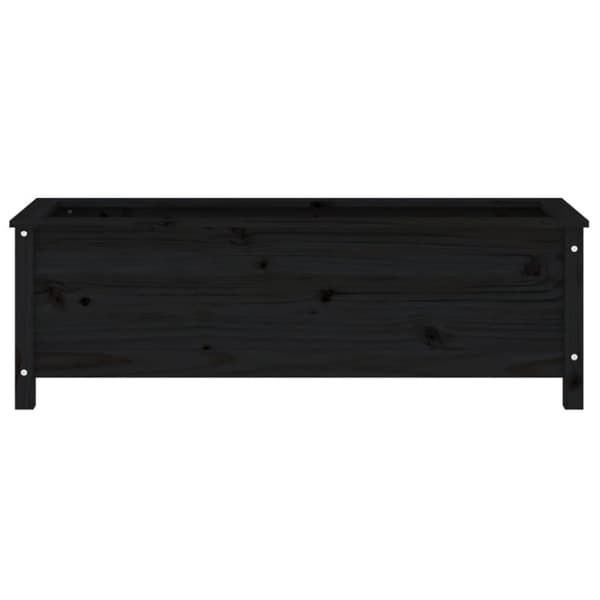 vidaXL højbed 119,5x40x39 cm massivt fyrretræ sort