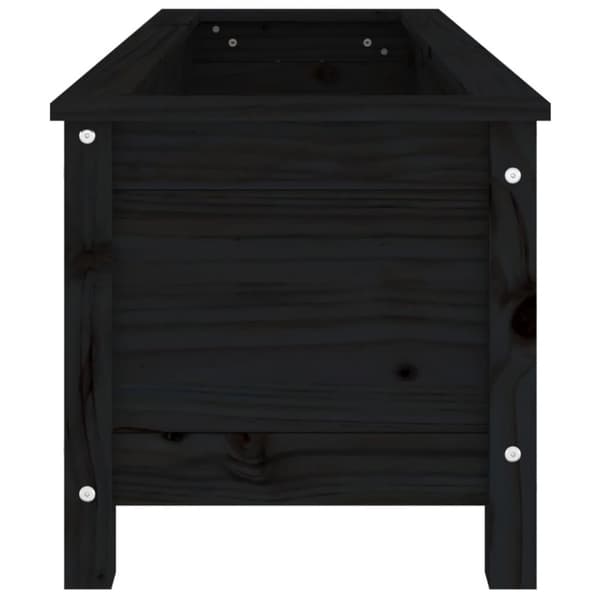 vidaXL højbed 119,5x40x39 cm massivt fyrretræ sort