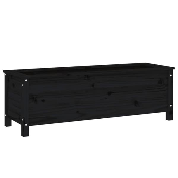 vidaXL højbed 119,5x40x39 cm massivt fyrretræ sort