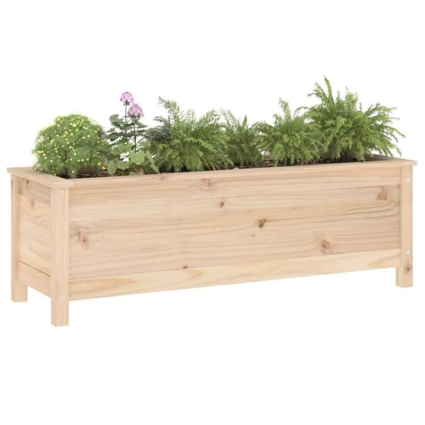 vidaXL højbed 119,5x40x39 cm massivt fyrretræ