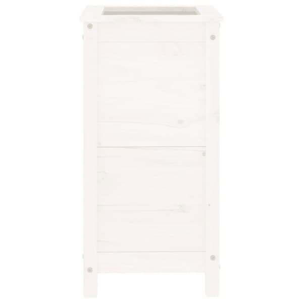 vidaXL Hageplantekasse hvit 40x40x78 cm heltre furu