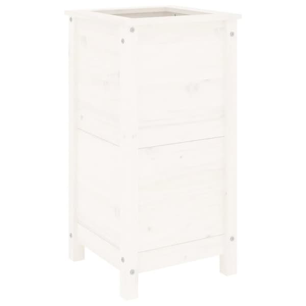 vidaXL Hageplantekasse hvit 40x40x78 cm heltre furu