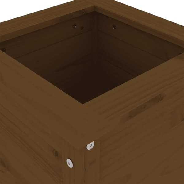 vidaXL Plantekasse honningbrun 40x40x78 cm heltre furu