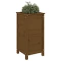 Miniatyrbilde 2 av 9: vidaXL Plantekasse honningbrun 40x40x78 cm heltre furu