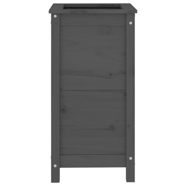 vidaXL Odlingslåda 40x40x78 cm grå massiv furu