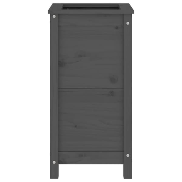 vidaXL Odlingslåda 40x40x78 cm grå massiv furu