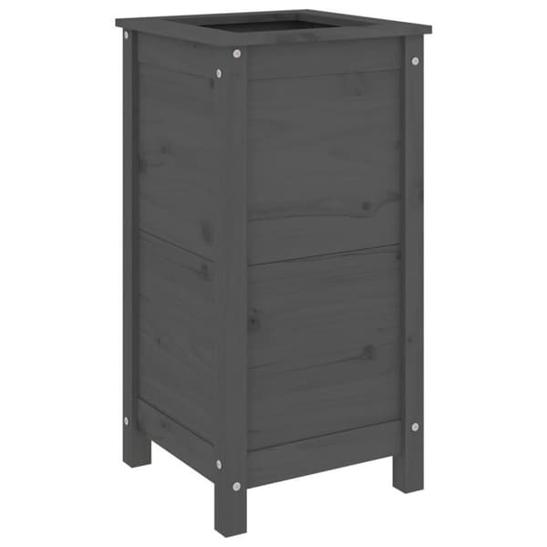 vidaXL plantekasse 40x40x78 cm massivt fyrretræ grå