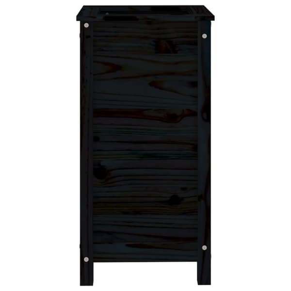 vidaXL Odlingslåda 40x40x78 cm svart massiv furu