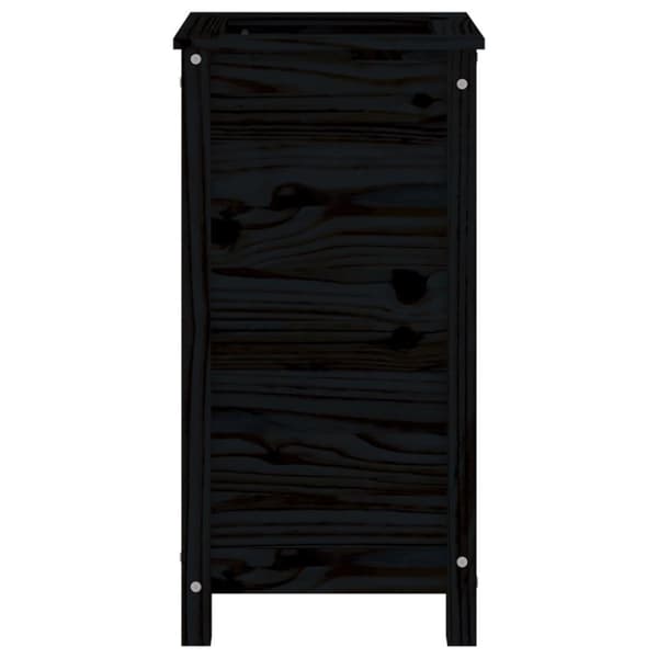 vidaXL Odlingslåda 40x40x78 cm svart massiv furu