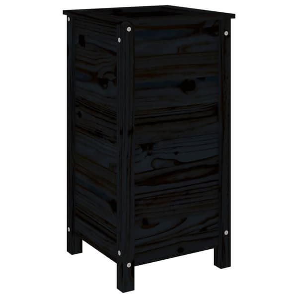 vidaXL Odlingslåda 40x40x78 cm svart massiv furu